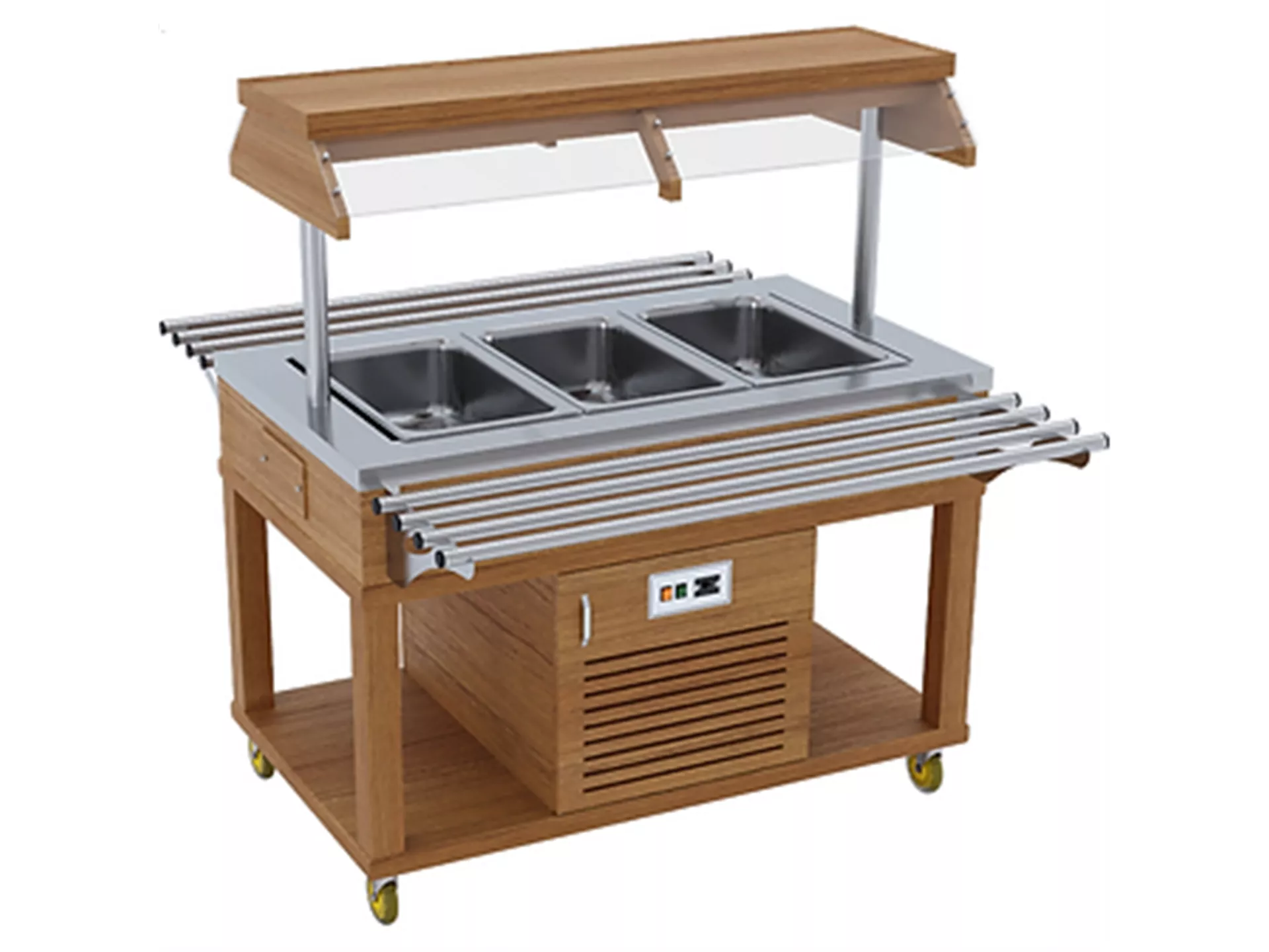 Medium Type Wood Veneer Salad Bar